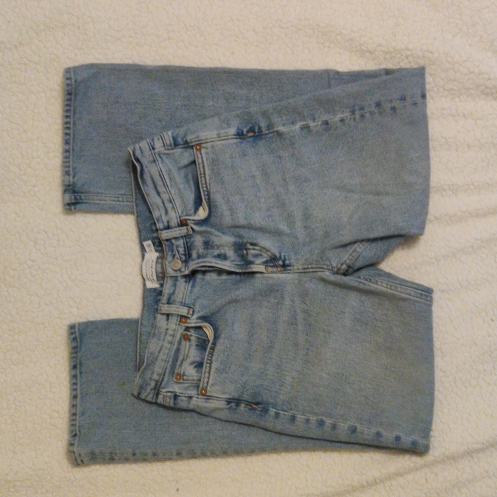 Stockholm Atelier & Other Stories Light Blue Straight Leg Mid Rise Jeans